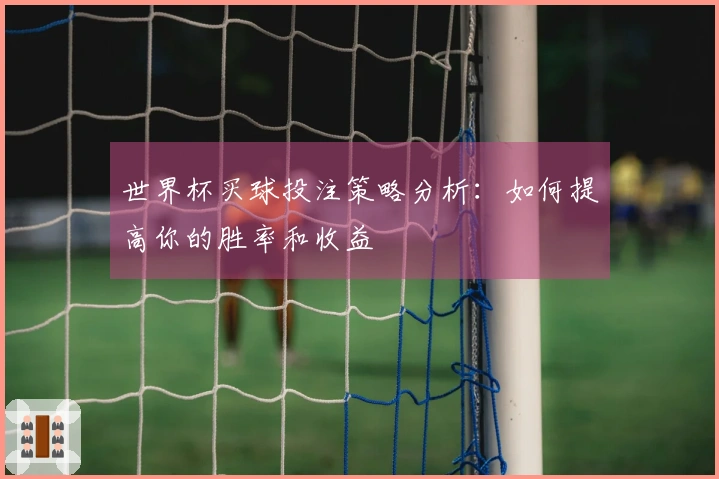 世界杯买球投注策略分析：如何提高你的胜率和收益